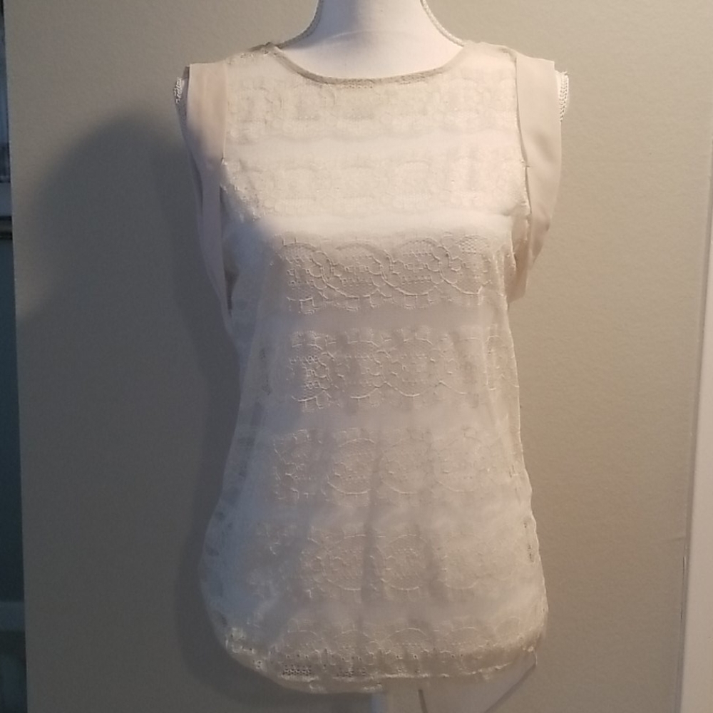 NWT Zara Collection Lace Sleeveless Blouse Small